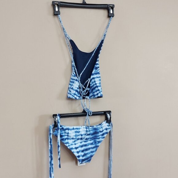 Kai Swim tiedye bikini with fringw sides and criss-cross straps - Picture 3 of 3